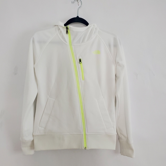 North Face asymetrical white hoodie zip jacket XS ❤ - Picture 3 of 8